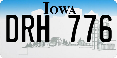 IA license plate DRH776