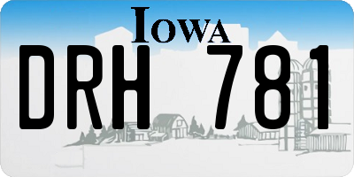 IA license plate DRH781