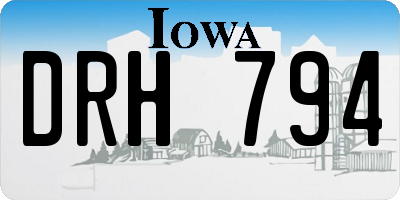 IA license plate DRH794