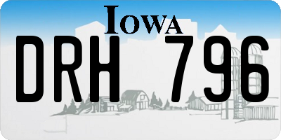 IA license plate DRH796