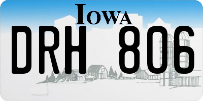 IA license plate DRH806