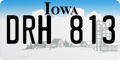 IA license plate DRH813