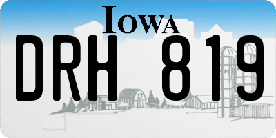 IA license plate DRH819