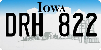 IA license plate DRH822