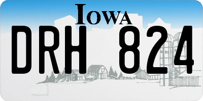 IA license plate DRH824