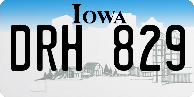 IA license plate DRH829