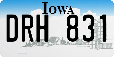 IA license plate DRH831