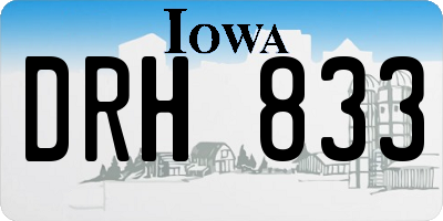 IA license plate DRH833