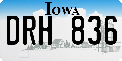 IA license plate DRH836