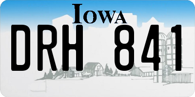 IA license plate DRH841