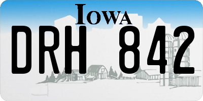 IA license plate DRH842