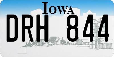 IA license plate DRH844