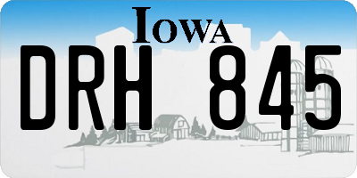 IA license plate DRH845