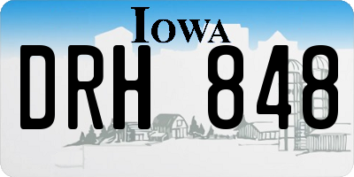 IA license plate DRH848