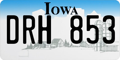IA license plate DRH853