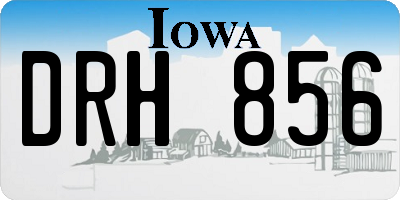 IA license plate DRH856