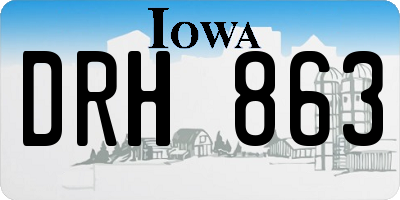 IA license plate DRH863