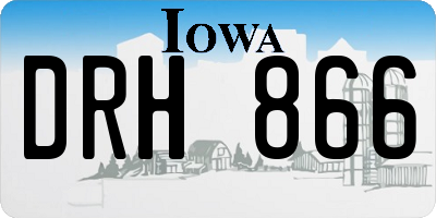 IA license plate DRH866
