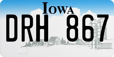 IA license plate DRH867