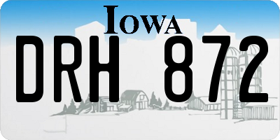 IA license plate DRH872