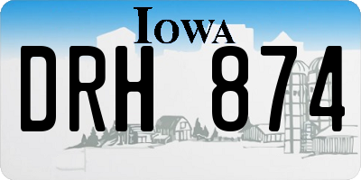 IA license plate DRH874