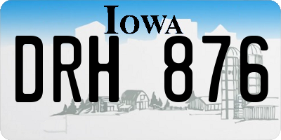 IA license plate DRH876