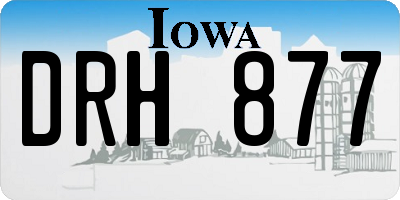 IA license plate DRH877