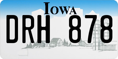 IA license plate DRH878