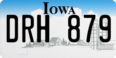 IA license plate DRH879