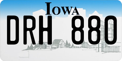 IA license plate DRH880