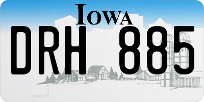 IA license plate DRH885