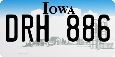 IA license plate DRH886