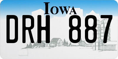 IA license plate DRH887