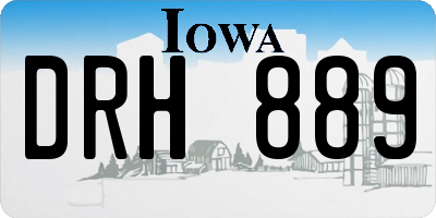 IA license plate DRH889