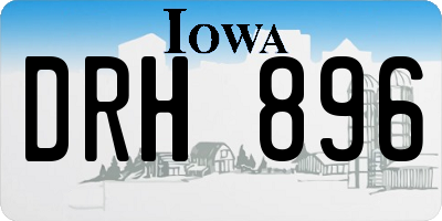 IA license plate DRH896