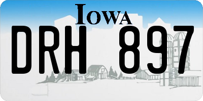 IA license plate DRH897