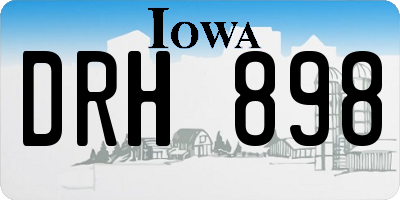 IA license plate DRH898