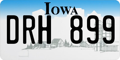 IA license plate DRH899