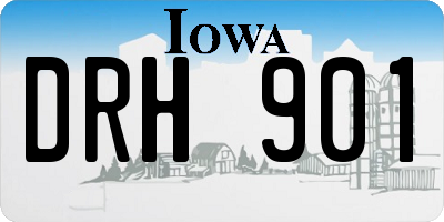 IA license plate DRH901