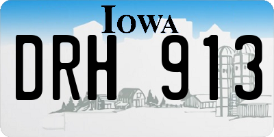 IA license plate DRH913