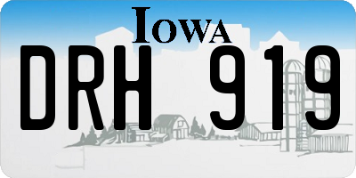 IA license plate DRH919