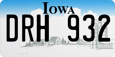 IA license plate DRH932