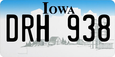 IA license plate DRH938