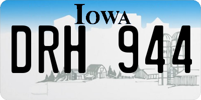 IA license plate DRH944