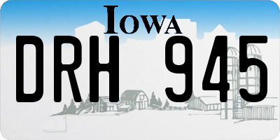 IA license plate DRH945
