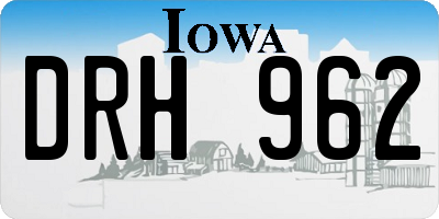 IA license plate DRH962