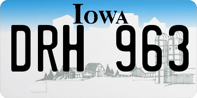 IA license plate DRH963