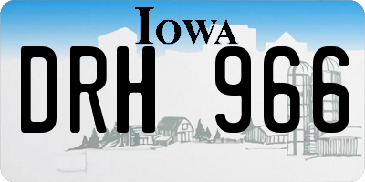 IA license plate DRH966