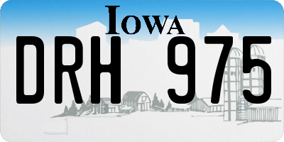 IA license plate DRH975