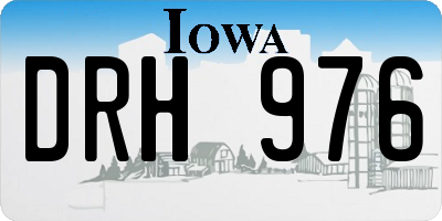 IA license plate DRH976
